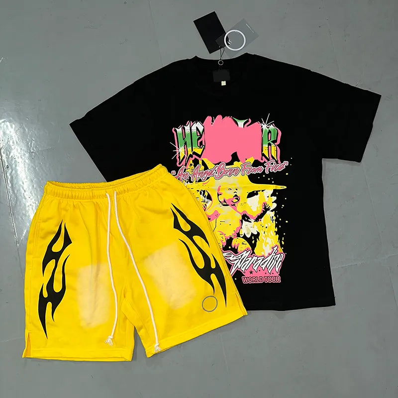 Mens Designer T Shirt NFC Graphic Tees Sport Shorts Hip Hop Short Sets Tracksuit Unisex Tops High Street Retro Women T-Shirts Eur Size S-Xl