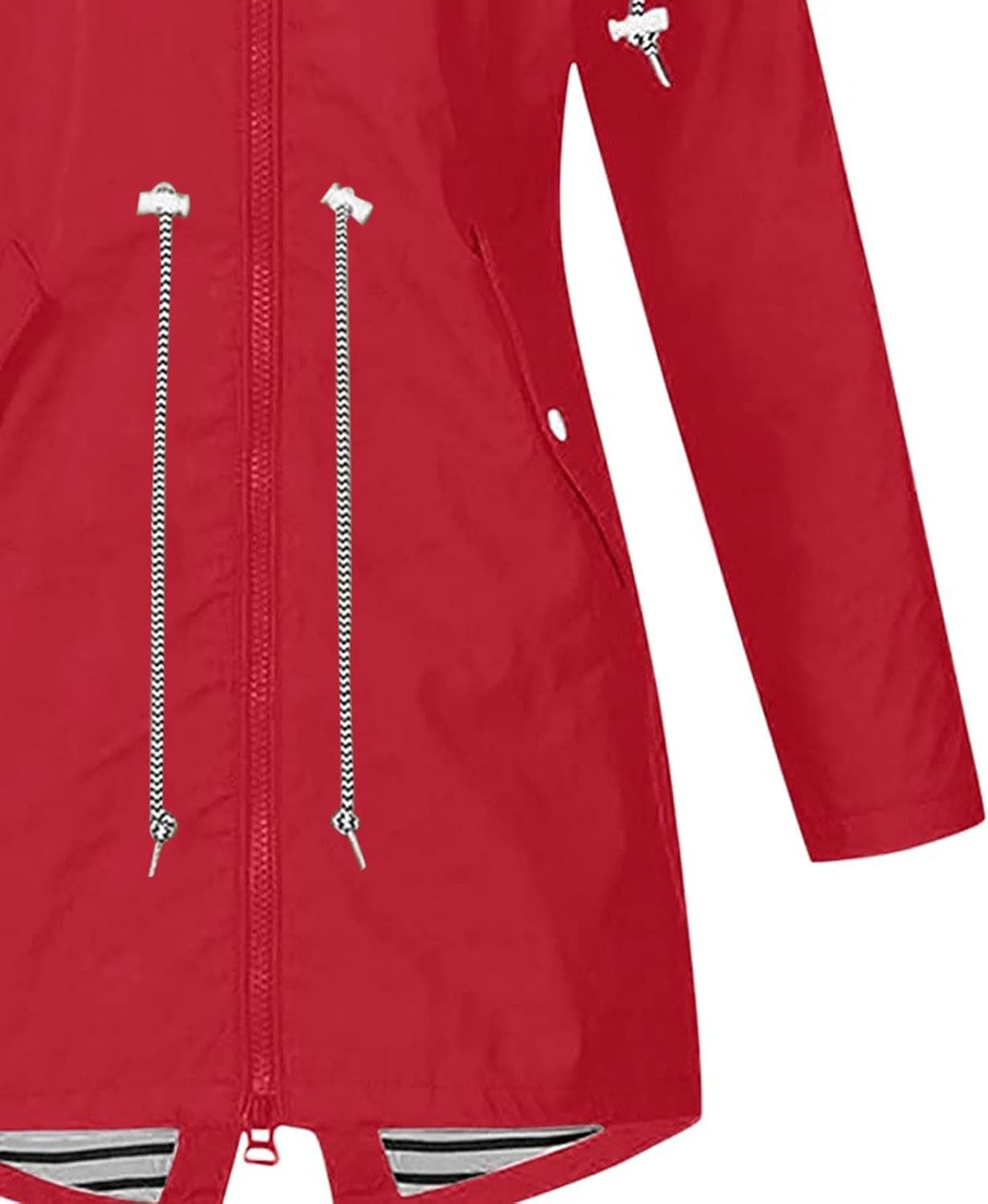 Women'S Long Raincoat with Hood Outdoor Lightweight Windbreaker Rain Jacket Waterproof,Waterproof Trench Coat