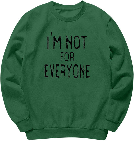Women'S Casual Fall round Neck Tops Raglan Long Sleeve Graphic Yes I'M Cold Me 24:7 Sweatshirts Pullover Cute Fall Green